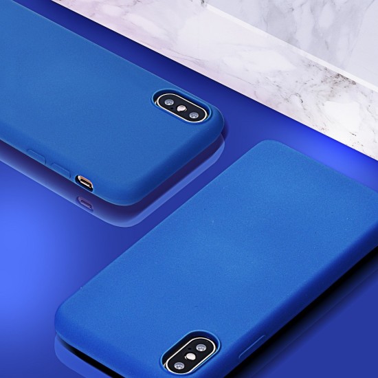 Forcell Silicone Lite Back Case priekš Xiaomi Redmi Note 10 Pro - Zils - matēts silikona aizmugures apvalks / vāciņš