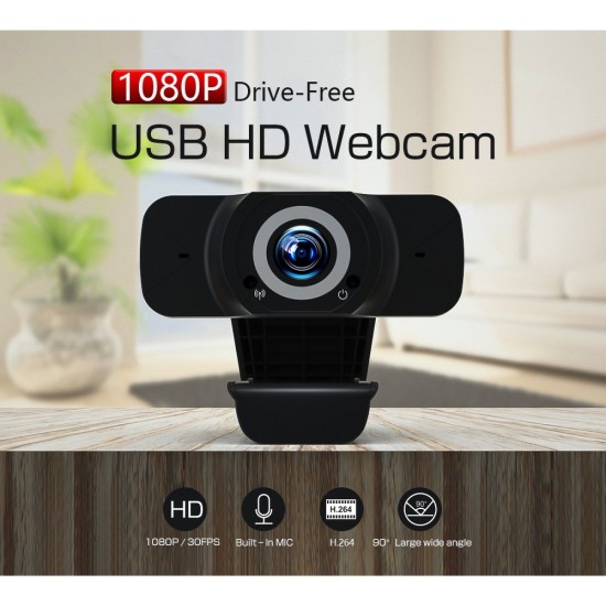 Web kamera ECM-CDV126C 1080p (1920*1080p) 30fps - Melna - webcam with microphone