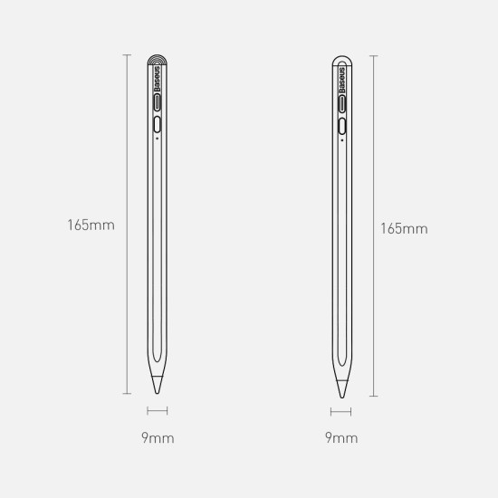 Baseus (ACSXB-B02) Active Capacitive Pen Touch Screen Stylus Drawing - Universāls vadības kociņš - Balts - pildspalva priekš ekrāniem (Apple Pencil MK0C2ZM/A / Samsung S Pen EJ-PT860BJEGWW analogs)