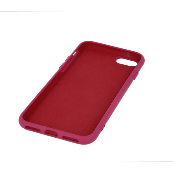 OEM Silicone Back Case (Microfiber Soft Touch) priekš Apple iPhone 12 / 12 Pro - Sārts - matēts silikona aizmugures apvalks