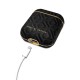 iDeal of Sweden Atelier Case priekš Apple Airpods - Embossed Black - mākslīgās ādas apvalks bezvadu austiņu lādēšanas ierīcei