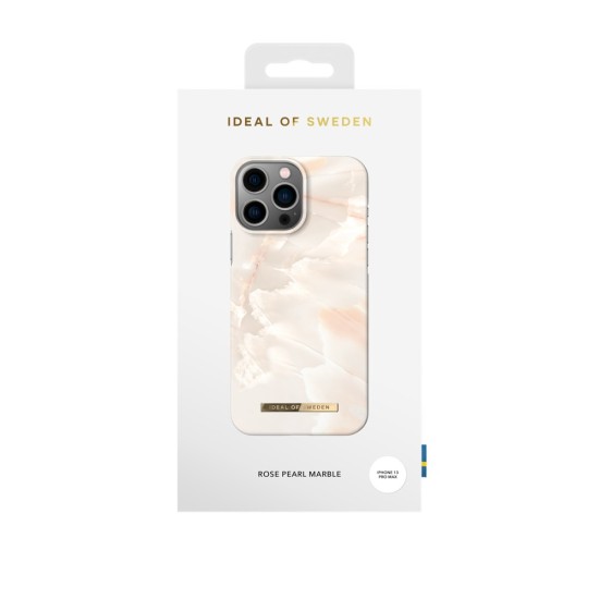 iDeal of Sweden Fashion SS21 Back Case priekš Apple iPhone 13 Pro Max - Rose Pearl Marble - plastikāta aizmugures apvalks ar iebūvētu metālisku plāksni / bampers-vāciņš