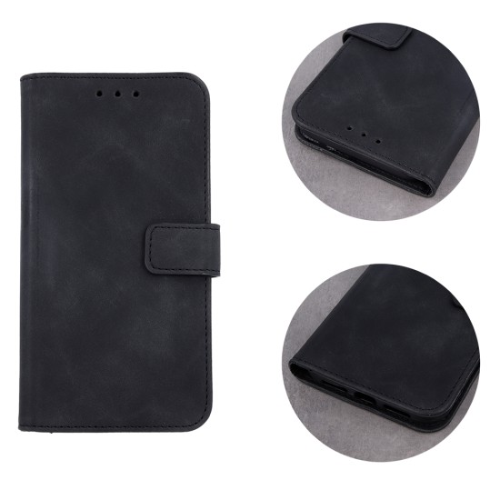 Smart Velvet Book Case для Xiaomi Redmi 9A - Чёрный - чехол-книжка со стендом / подставкой