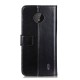 Smooth Surface Wallet Stand Leather Book Case priekš Nokia C20 - Melns - sāniski atverams maciņš ar magnētu un stendu