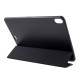 Tri-fold Stand PU Leather Tablet Protective Shell priekš Apple iPad Pro 11 (2018) / Air 4 (2020) / Air 5 (2022) - Melns - sāniski atverams maciņš ar stendu