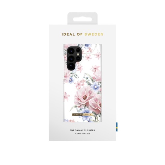 iDeal of Sweden Fashion SS17 Back Case priekš Samsung Galaxy S22 Ultra 5G S908 - Floral Romance - plastikāta aizmugures apvalks ar iebūvētu metālisku plāksni / bampers-vāciņš