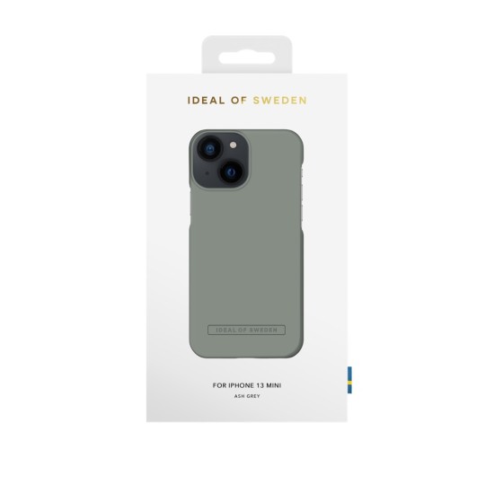 iDeal of Sweden Seamless SS22 Back Case priekš Apple iPhone 13 mini - Ash Gray - ciets silikona aizmugures apvalks ar iebūvētu metālisku plāksni / bampers-vāciņš