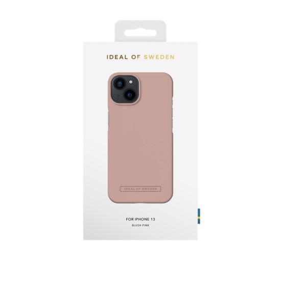 iDeal of Sweden Seamless SS22 Back Case priekš Apple iPhone 13 - Blush Pink - ciets silikona aizmugures apvalks ar iebūvētu metālisku plāksni / bampers-vāciņš