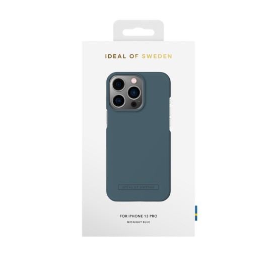 iDeal of Sweden Seamless SS22 Back Case priekš Apple iPhone 13 Pro - Midnight Blue - ciets silikona aizmugures apvalks ar iebūvētu metālisku plāksni / bampers-vāciņš