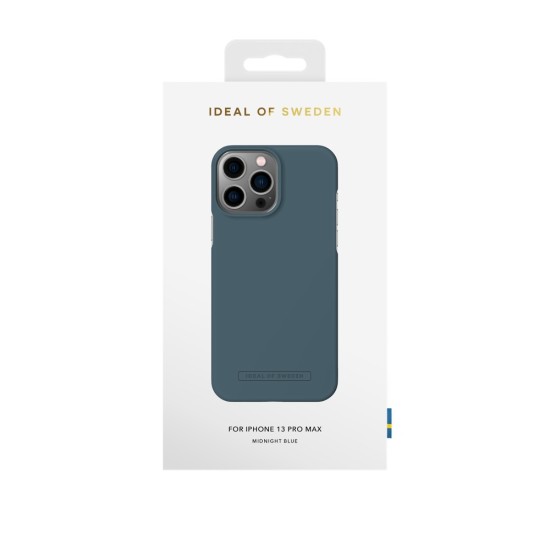 iDeal of Sweden Seamless SS22 Back Case priekš Apple iPhone 13 Pro Max - Midnight Blue - ciets silikona aizmugures apvalks ar iebūvētu metālisku plāksni / bampers-vāciņš