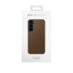 iDeal of Sweden Atelier AW21 Back Case priekš Samsung Galaxy S22 5G S901 - Intense Brown - mākslīgās ādas aizmugures apvalks ar iebūvētu metālisku plāksni / bampers-vāciņš