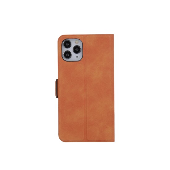 Smart Mono Book Case priekš Samsung Galaxy A12 A125 - Oranžs - sāniski atverams maciņš ar stendu / grāmatveida maks