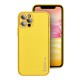Forcell Leather Back Case priekš Apple iPhone 7 / 8 / SE2 (2020) / SE3 (2022) - Dzeltens - mākslīgās ādas aizmugures apvalks / bampers-vāciņš