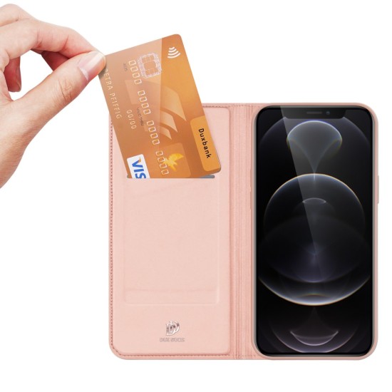 Dux Ducis Skin Pro series для Apple iPhone 13 Pro - Розовое Золото - чехол-книжка с магнитом и стендом / подставкой