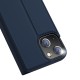 Dux Ducis Skin Pro series priekš Apple iPhone 13 mini - Tumši Zils - sāniski atverams maciņš ar stendu
