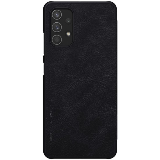 NILLKIN Qin Series Card Holder Leather Flip Case priekš Samsung Galaxy A33 5G A336 - Melns - sāniski atverams maciņš