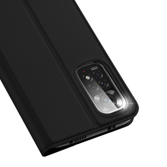 Dux Ducis Skin Pro series priekš Xiaomi Redmi Note 11 / Note 11S - Melns - sāniski atverams maciņš ar magnētu un stendu