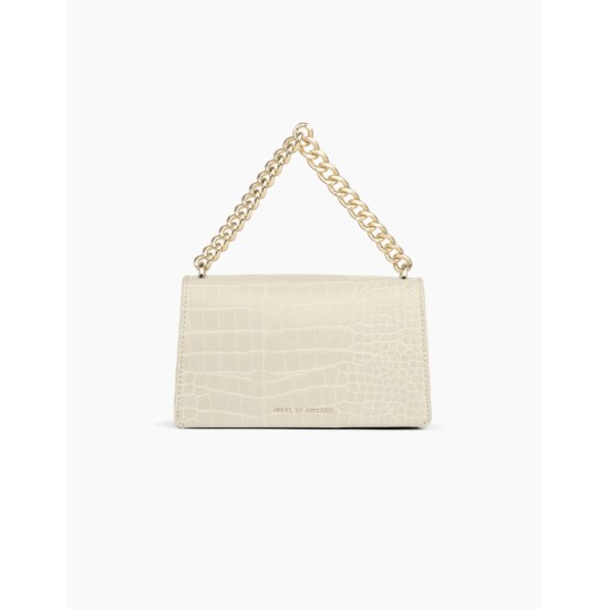 iDeal of Sweden SS22 Lia Baguette Medium Hand Bag - Cream Beige Croco - Recycled - женская сумочка / сумка через плечо
