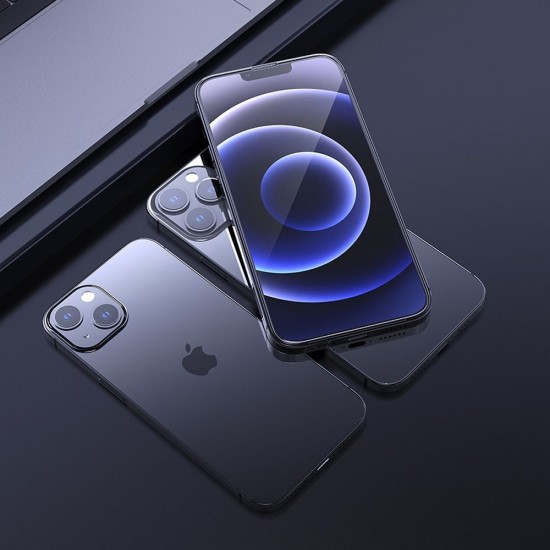 Hoco 3D Nano Full Glue Tempered Glass screen protector priekš Apple iPhone 13 Pro Max / 14 Plus - Melns - Ekrāna Aizsargstikls / Bruņota Stikla Aizsargplēve