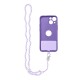 Crystal Diamond Pendant for the Phone / lenght 74cm - Violets - Kakla lente no plastmasas pērlītēm