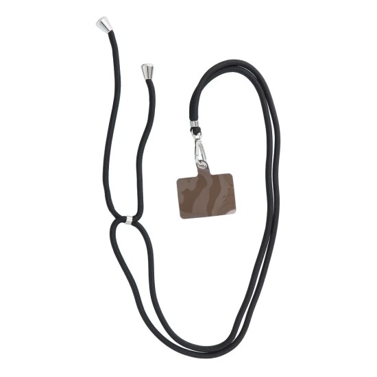 Swing Pendant on the Neck or Arm for the Phone / lenght 165cm - Melns - Regulējama kakla vai rokas lente