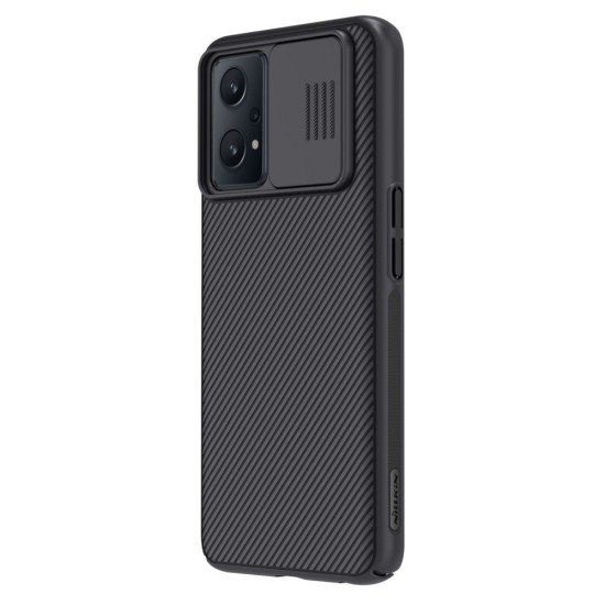 Nillkin CamShield Slide Camera Back Hard Case Cover priekš Realme 9 Pro / OnePlus Nord CE 2 Lite 5G - Melns - plastikas aizmugures apvalks / bampers ar kameras aizsargmehānismu