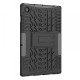 Tech-Protect Armorlok Back Case with Stand priekš Samsung Galaxy Tab A8 10.5 X200 / X205 - Melns - triecienizturīgs silikona-plastikāta aizmugures apvalks ar statīvu