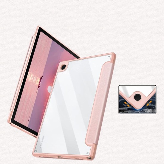 Tech-Protect Hybrid Smart Case priekš Samsung Galaxy Tab A8 10.5 X200 / X205 - Marmors - triecienizturīgs sāniski atverams maciņš ar magnētu un stendu