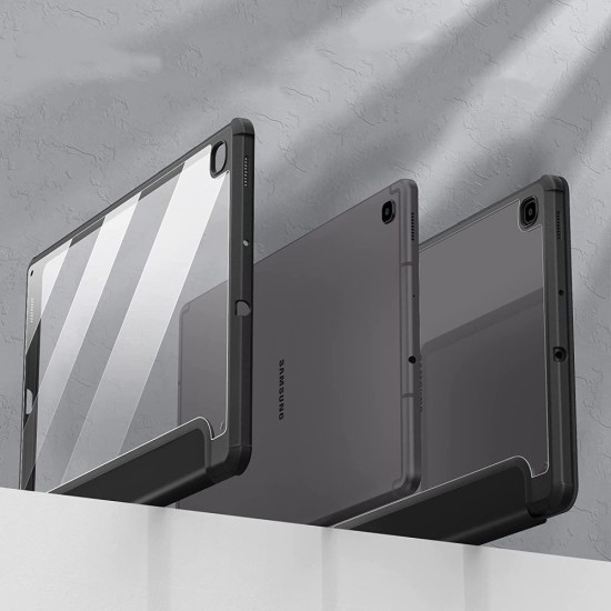 Tech-Protect Hybrid Smart Case priekš Samsung Galaxy Tab S6 Lite P610 / P613 / P615 / P619 - Melns - triecienizturīgs sāniski atverams maciņš ar magnētu un stendu