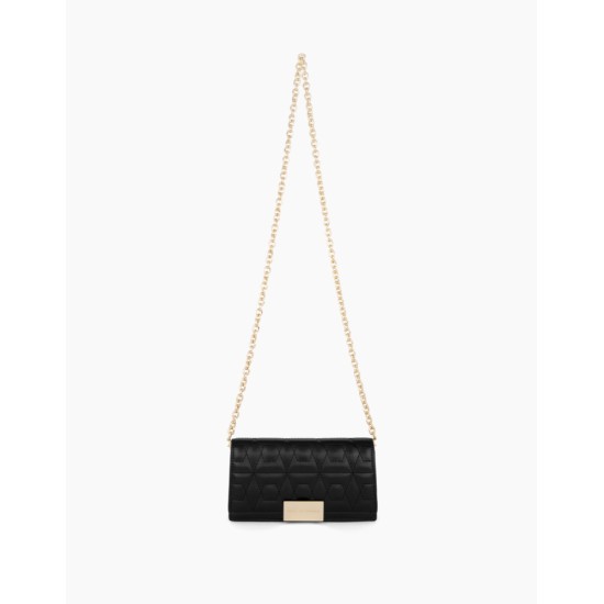 iDeal of Sweden AW21 Cecile Multi Chain Bag - Quilted Black Gold - sieviešu jostas / pleca soma