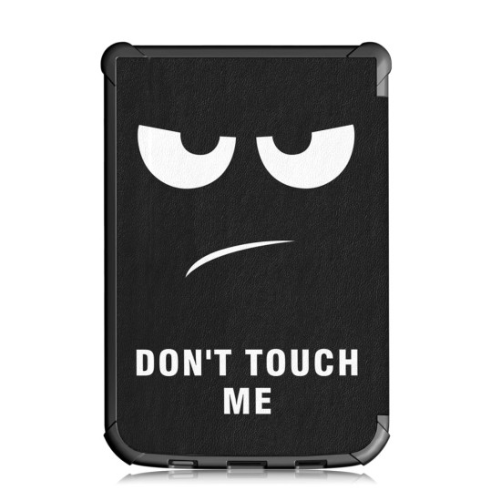 PocketBook Printing Case priekš Basic 4 (606) / Lux 2 (616) / Touch Lux 4 / 5 (627, 628) / Touch HD3 (632) / Color (633) - Don't Touch Me - mākslīgās ādas sāniski atverams maks / maciņš