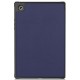 Tri-fold Stand PU Smart Auto Wake/Sleep Leather Case priekš Samsung Galaxy Tab A8 10.5 X200 / X205 - Tumši Zils - sāniski atverams maciņš ar stendu