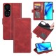Magnetic Double Clasp PU Leather Book Case series для Huawei P50 Pro - Красный - чехол-книжка с магнитом и стендом / подставкой