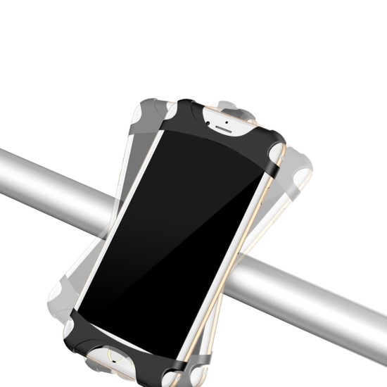 Baseus (SUMIR-BY01) Miracle Universal Silicone Bike / Motorcycle phone holder - Melns - Universāls telefona turētājs / stiprinājums uz velosipēda / motocikla stūres