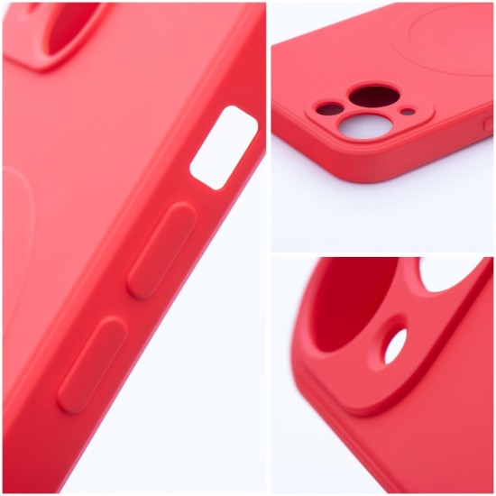 Silicone MagSafe Back Case priekš Apple iPhone 12 - Sarkans - silikona aizmugures apvalks / bampers-vāciņš