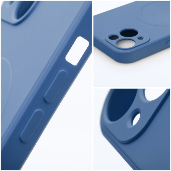 Silicone MagSafe Back Case priekš Apple iPhone 12 Pro - Zils - silikona aizmugures apvalks / bampers-vāciņš