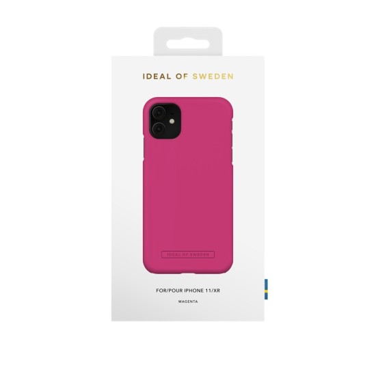 iDeal of Sweden Seamless AG22 Back Case priekš Apple iPhone 11 - Magenta - ciets silikona aizmugures apvalks ar iebūvētu metālisku plāksni / bampers-vāciņš