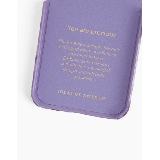 iDeal of Sweden Fashion CR22 Back Case priekš Apple iPhone 14 Pro - Amethyst - plastikāta aizmugures apvalks ar iebūvētu metālisku plāksni / bampers-vāciņš