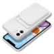 Forcell Card Back Case priekš Apple iPhone 11 - Balts - silikona aizmugures apvalks ar kabatiņu / bampers-vāciņš