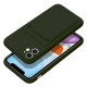 Forcell Card Back Case priekš Apple iPhone 11 - Tumši Zaļš - silikona aizmugures apvalks ar kabatiņu / bampers-vāciņš