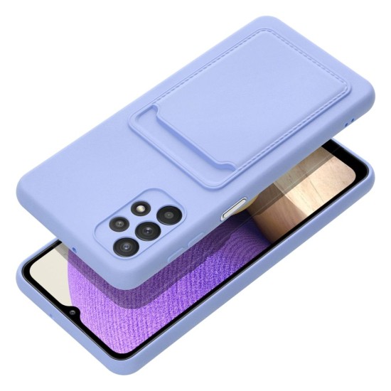 Forcell Card Back Case priekš Samsung Galaxy A33 5G A336 - Violets - silikona aizmugures apvalks ar kabatiņu / bampers-vāciņš
