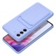 Forcell Card Back Case priekš Samsung Galaxy S21 FE 5G G990 - Violets - silikona aizmugures apvalks ar kabatiņu / bampers-vāciņš