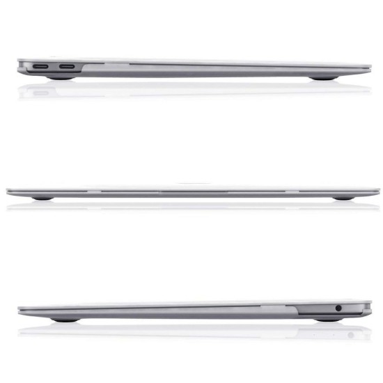 Tech-Protect Smartshell Protective Case priekš Apple MacBook Air 13-inch M2 (2022) A2681 - Caurspīdīgs / Spīdumi - plastikas no abām pusēm apvalks / maciņš