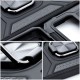 Nitro Armored Hybrid Back Case priekš Apple iPhone 13 - Melns - triecienizturīgs silikona-plastikāta aizmugures apvalks ar gredzenu / bampers-vāciņš
