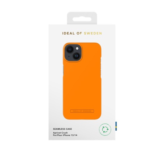 iDeal of Sweden Seamless AS23 Back Case priekš Apple iPhone 14 - Apricot Crush - ciets silikona aizmugures apvalks ar iebūvētu metālisku plāksni / bampers-vāciņš