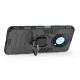 Ring Kickstand PC / TPU Phone Case Built-in Magnetic Metal Sheet для Huawei Honor X7 - Чёрный - противоударная силиконовая-пластиковая накладка с кольцом-держателем / бампер-крышка