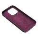 Leather MagSafe Back Case priekš Apple iPhone 14 - Tumši Violets - mākslīgās ādas aizmugures apvalks / bampers-vāciņš