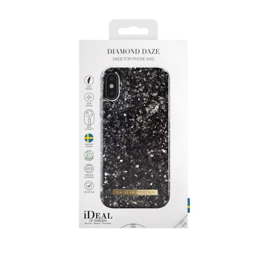 iDeal of Sweden Fashion Back Case priekš Apple iPhone X / XS - Diamond Daze - plastikāta aizmugures apvalks ar iebūvētu metālisku plāksni / bampers-vāciņš