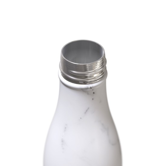 iDeal of Sweden Glacial Bottle - White Marble - metāla termopudele / ūdens pudele