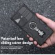 Nillkin CamShield Armor Pro Slide Camera Back Hard Case Cover priekš Samsung Galaxy S23 Ultra 5G S918 - Melns - triecienizturīgs aizmugures apvalks ar gredzenu / bampers ar kameras aizsargmehānismu